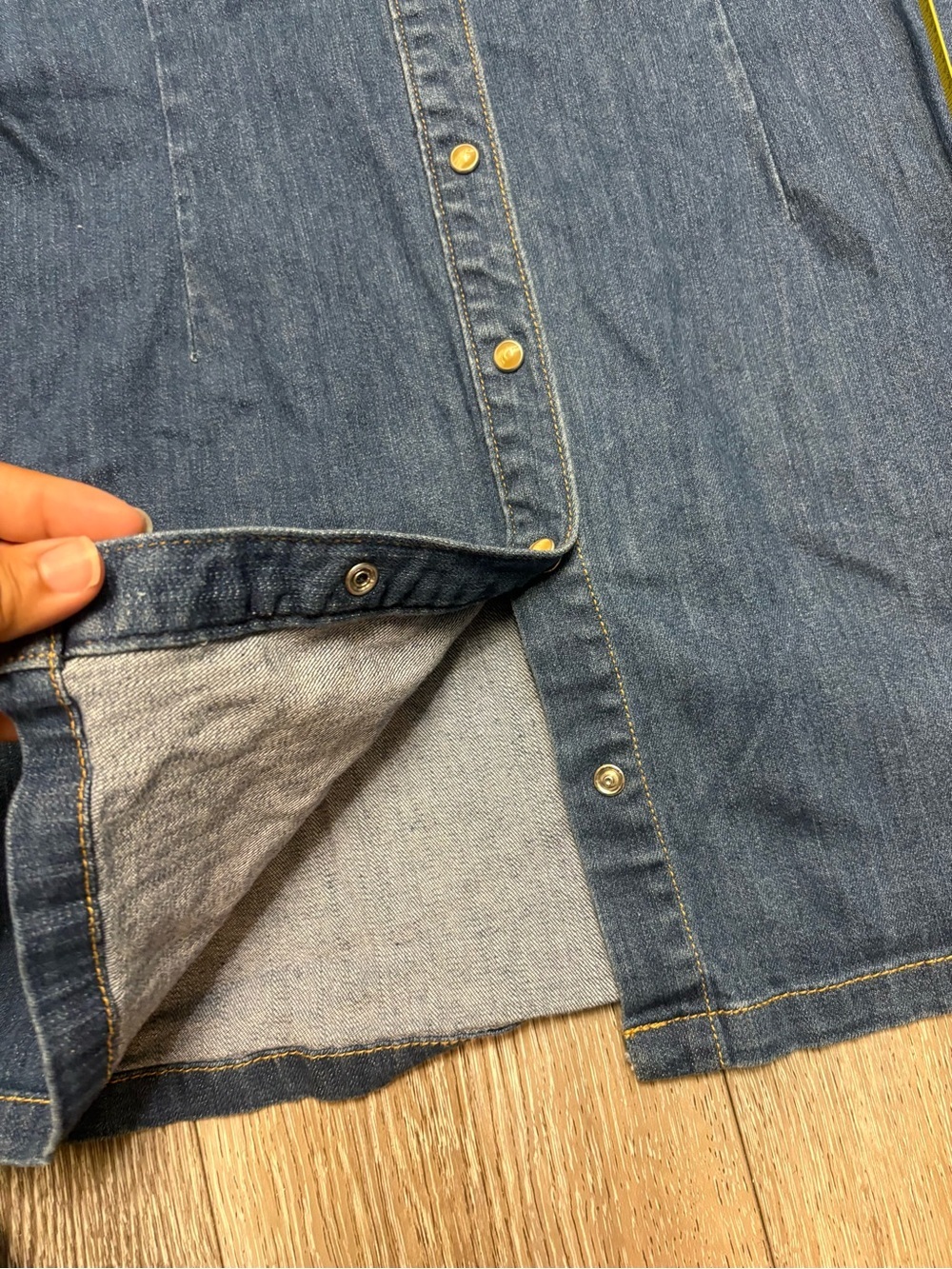 Kendall & Kylie Indigo Denim Shirt Dress - Picture 4 of 11
